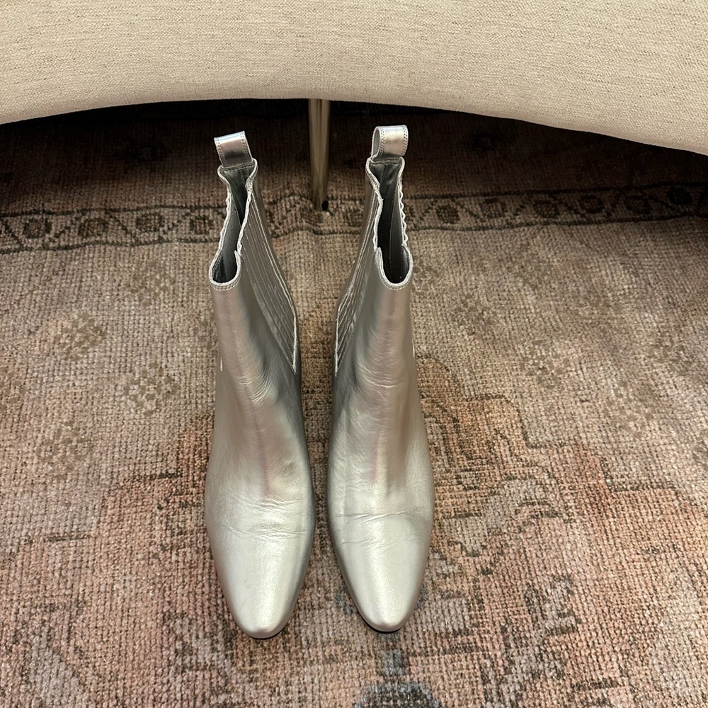 Piper boots in Silver, J.Crew, size 11